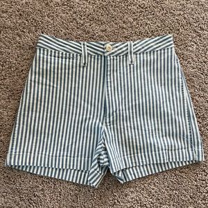 Madewell Pinstripe Denim Shorts